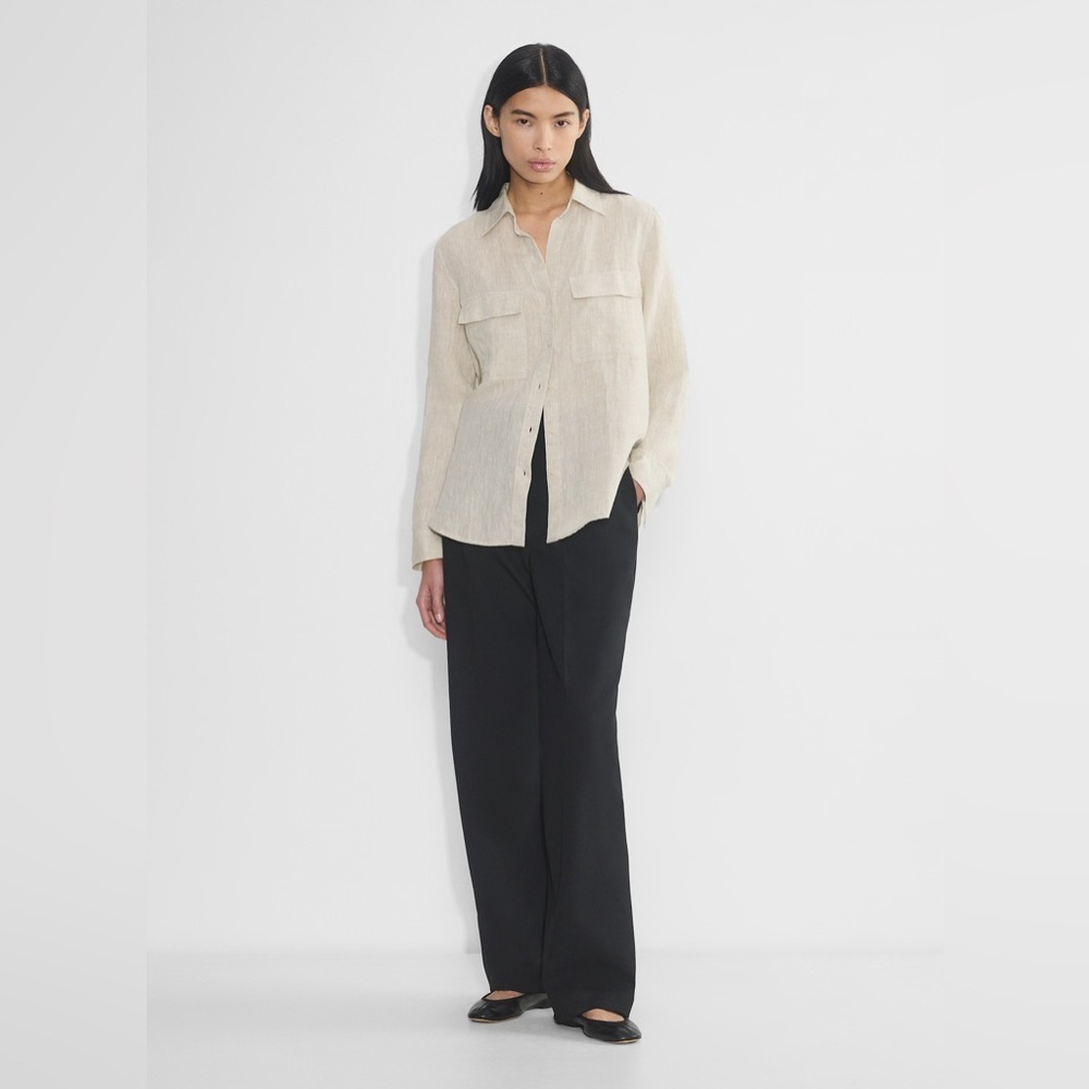 Aritzia Babaton Utility Linen Shirt